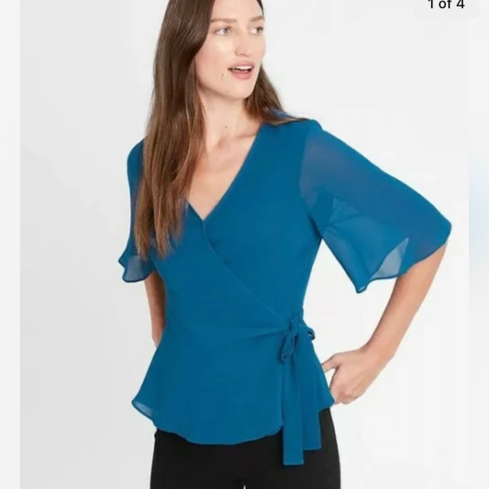 Banana Republic Wrap Blouse SmallPetite NWT
